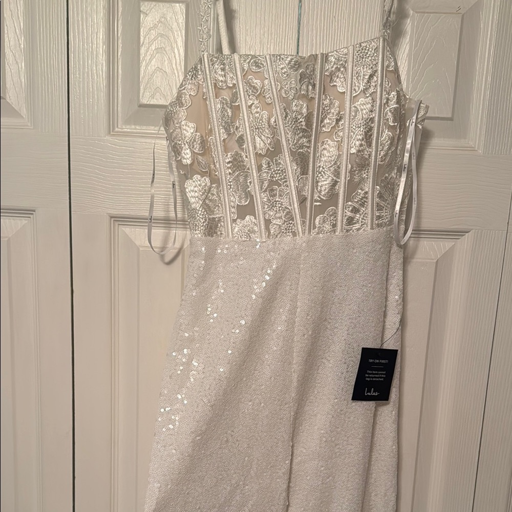 White Lace and Sequin Jumpsuit never worn!